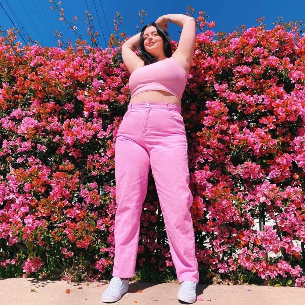 Mokuyobi Taffy Pink Denim Jeans - Size 38 (Unisex)